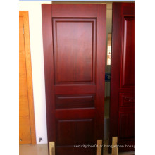 Porte en bois massif en poire rouge